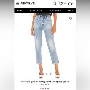 Pistola Denim Presley High Rise Vintage 90s jeans